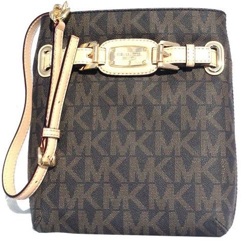 michael michael kors hamilton large crossbody mk sig pvc|MICHAEL Michael Kors Hamilton Large Vanilla Crossbody MK .